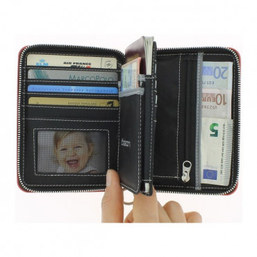 Гаманець на блискавці OGON Quilted Passport, синій