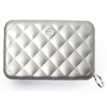 Гаманець на блискавці OGON Quilted zipper на 24 картки, сірий