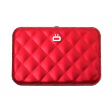Кардхолдер OGON Quilted Button на 10 карт, червона