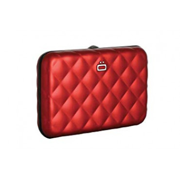 Кардхолдер OGON Quilted Button на 10 карт, червона