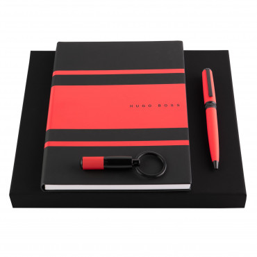 Набір Gear Matrix Red Hugo Boss (кулькова ручка, блокнот A5 і брелок)