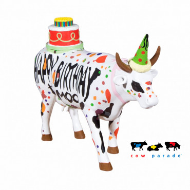 Колекційна статуетка корова Happy Birthday, Size L