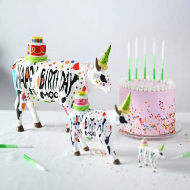 Колекційна статуетка корова Happy Birthday, Size L