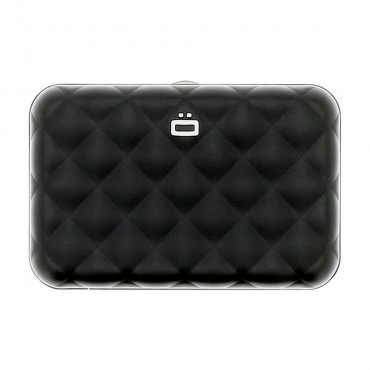 Кардхолдер OGON Quilted Button на 10 карт, чорний