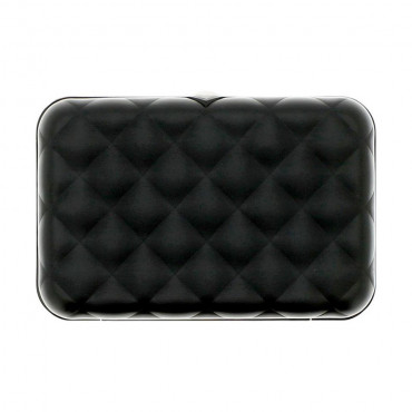 Кардхолдер OGON Quilted Button на 10 карт, чорний