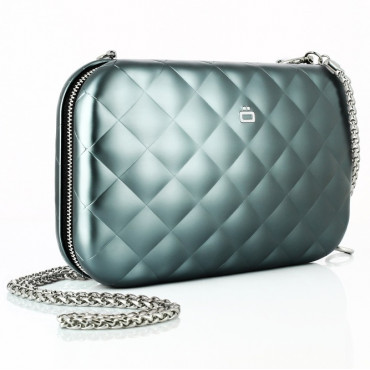 Клатч на блискавки OGON Quilted ledy bag, платиновий