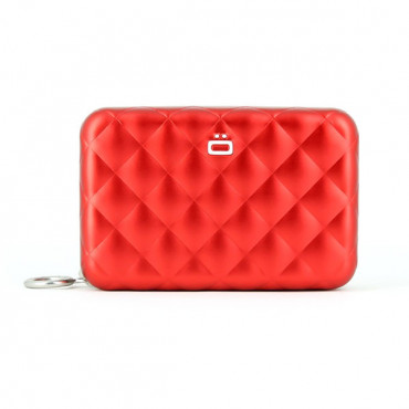 Гаманець на блискавці OGON Quilted zipper на 24 картки, червоний