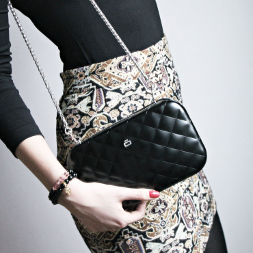 Клатч на блискавки OGON Quilted ledy bag, чорний
