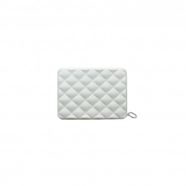 Гаманець на блискавці OGON Quilted passport, сріблястий