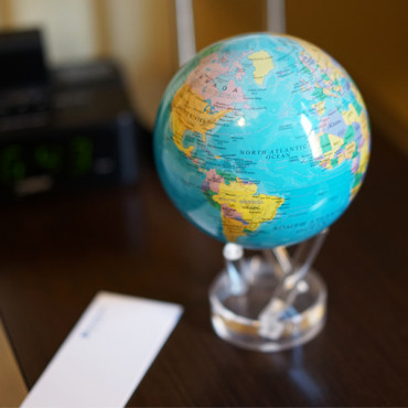 Гиро-глобус Solar Globe Mova Физическая карта мира 15,3 см (MG-6-RBE)