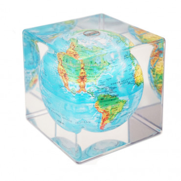 Гиро-глобус Solar Globe Mova Физическая карта Мира, куб (MC-5-RBE)