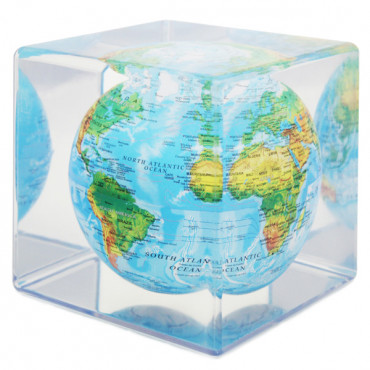 Гиро-глобус Solar Globe Mova Физическая карта Мира, куб (MC-5-RBE)